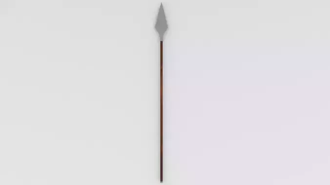 Spears wooden spear Low-poly 3D model
