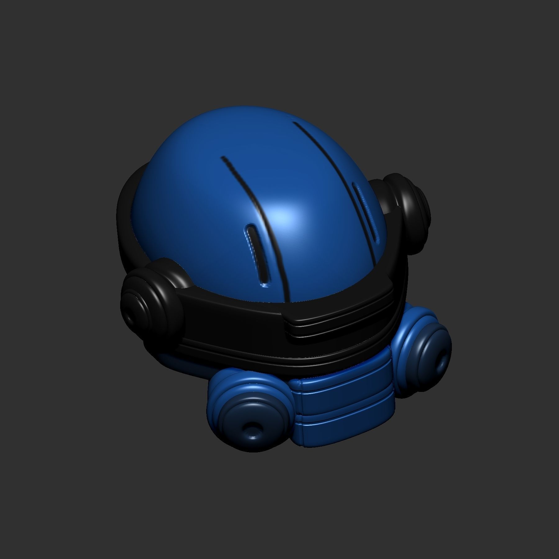 helmet high poly sculpt 3d printable ver 7 3D model 3D model_5