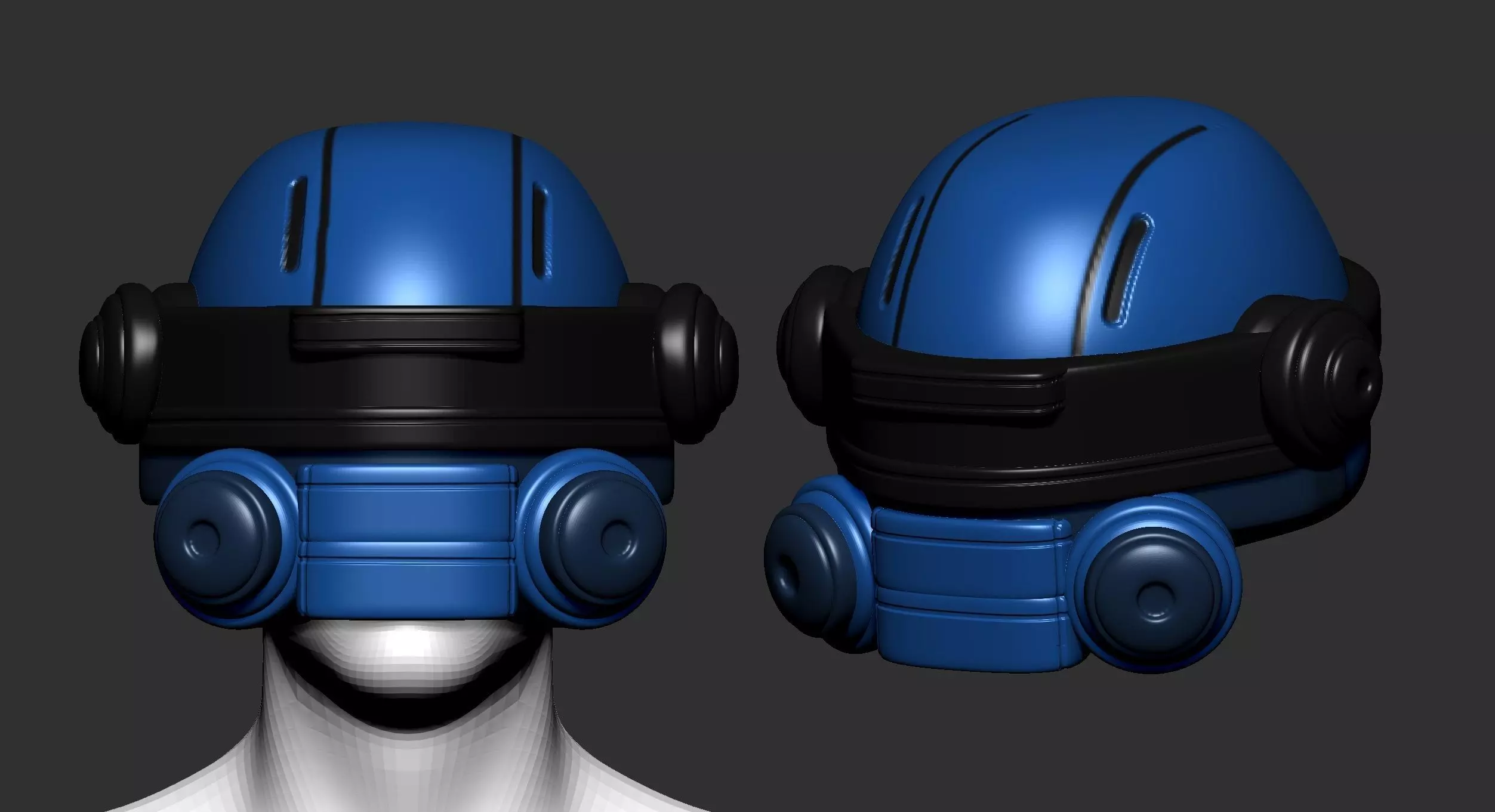 helmet high poly sculpt 3d printable ver 7 3D model 3D model_0
