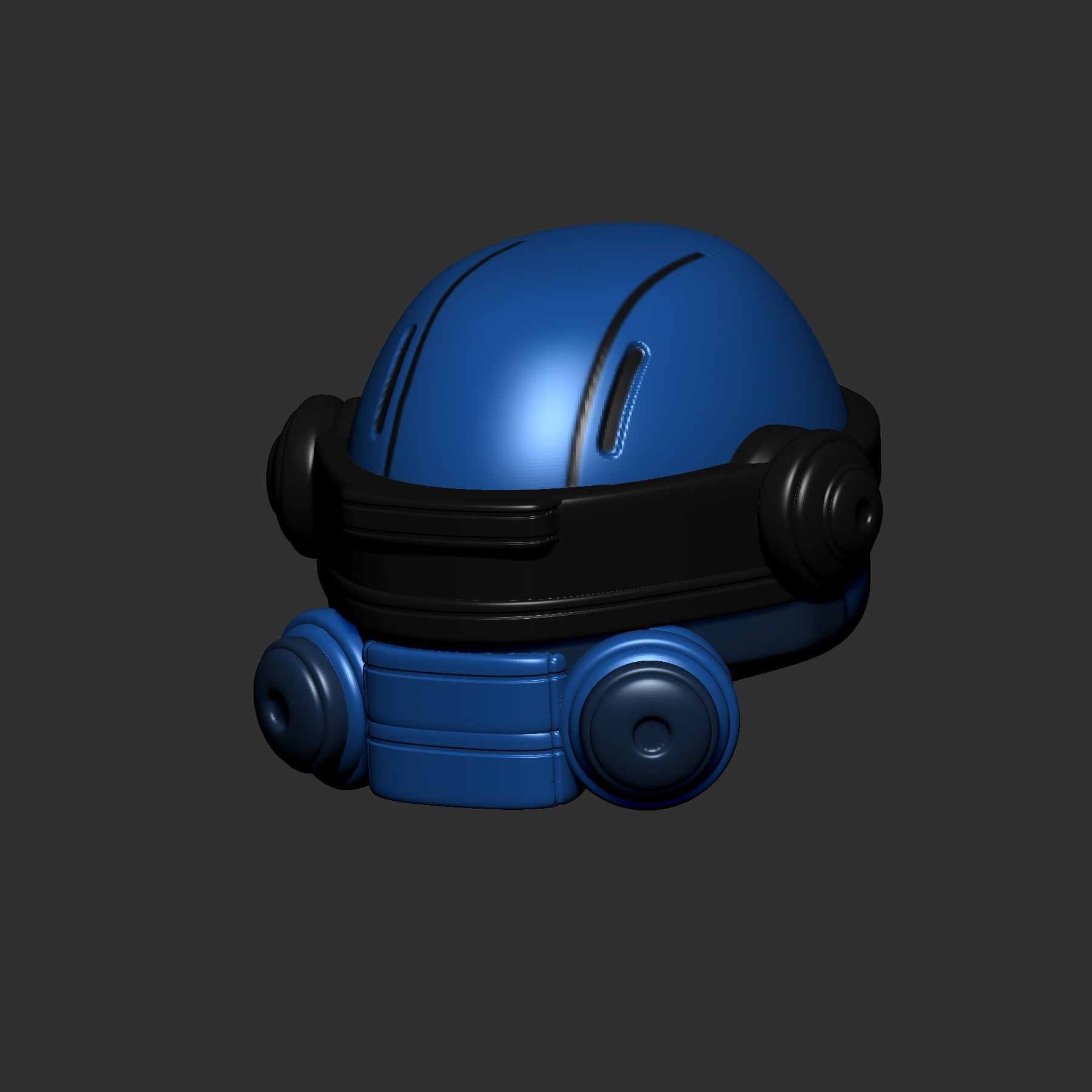 helmet high poly sculpt 3d printable ver 7 3D model 3D model_3
