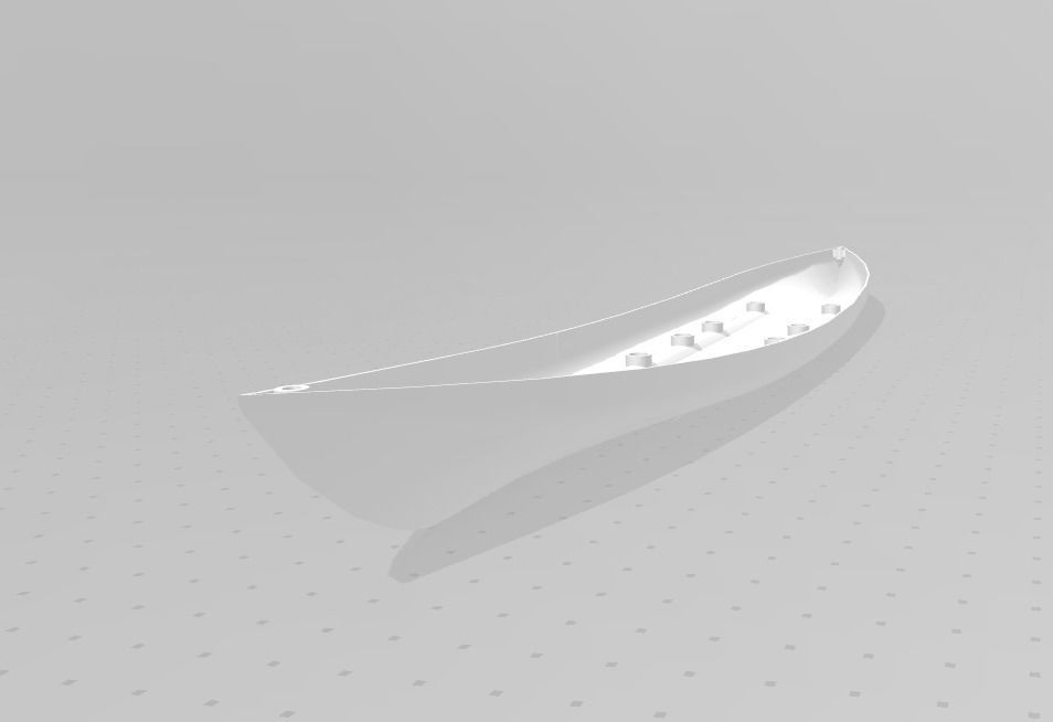 canoe fishing kayak 3D print model_4