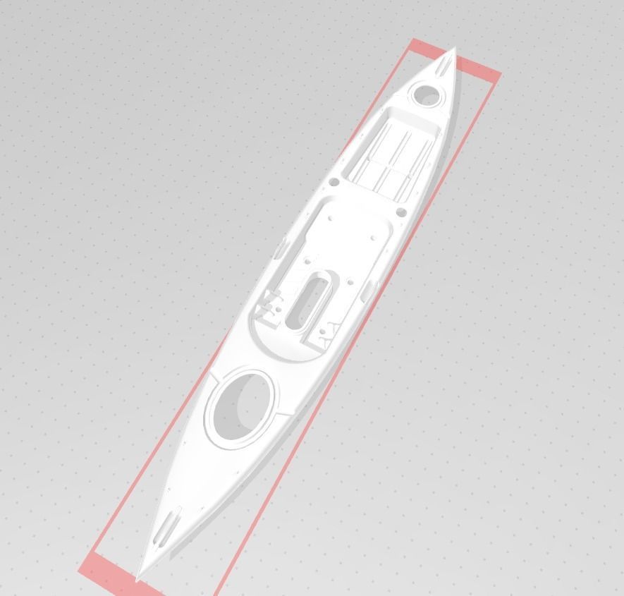 canoe fishing kayak 3D print model_2