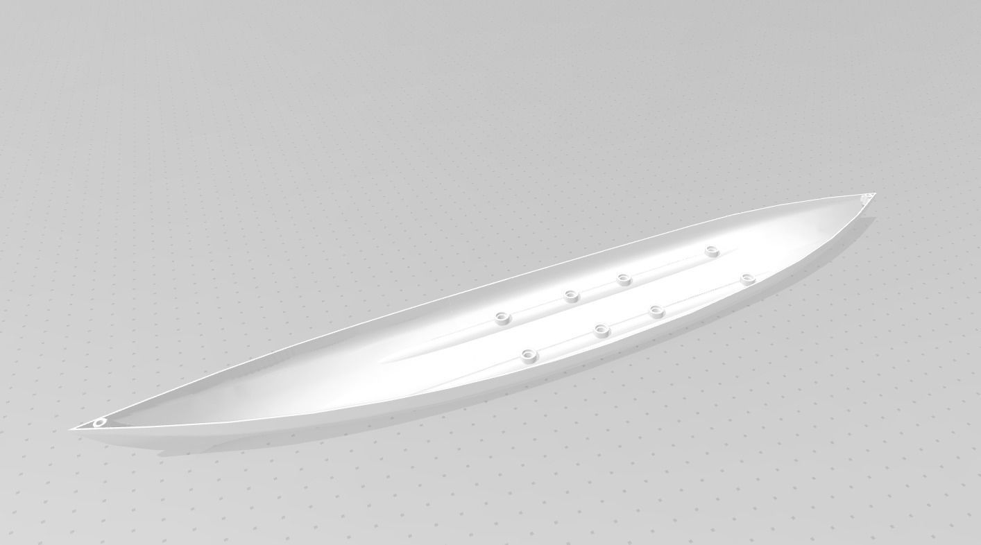 canoe fishing kayak 3D print model_3