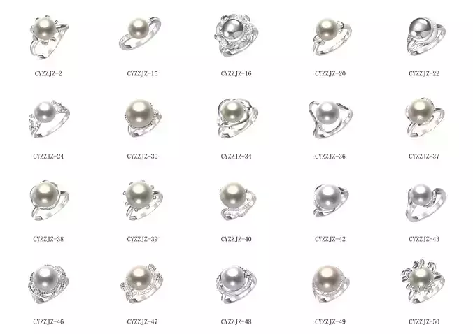 200 Pearl Ring Jewelry Bulk Collection