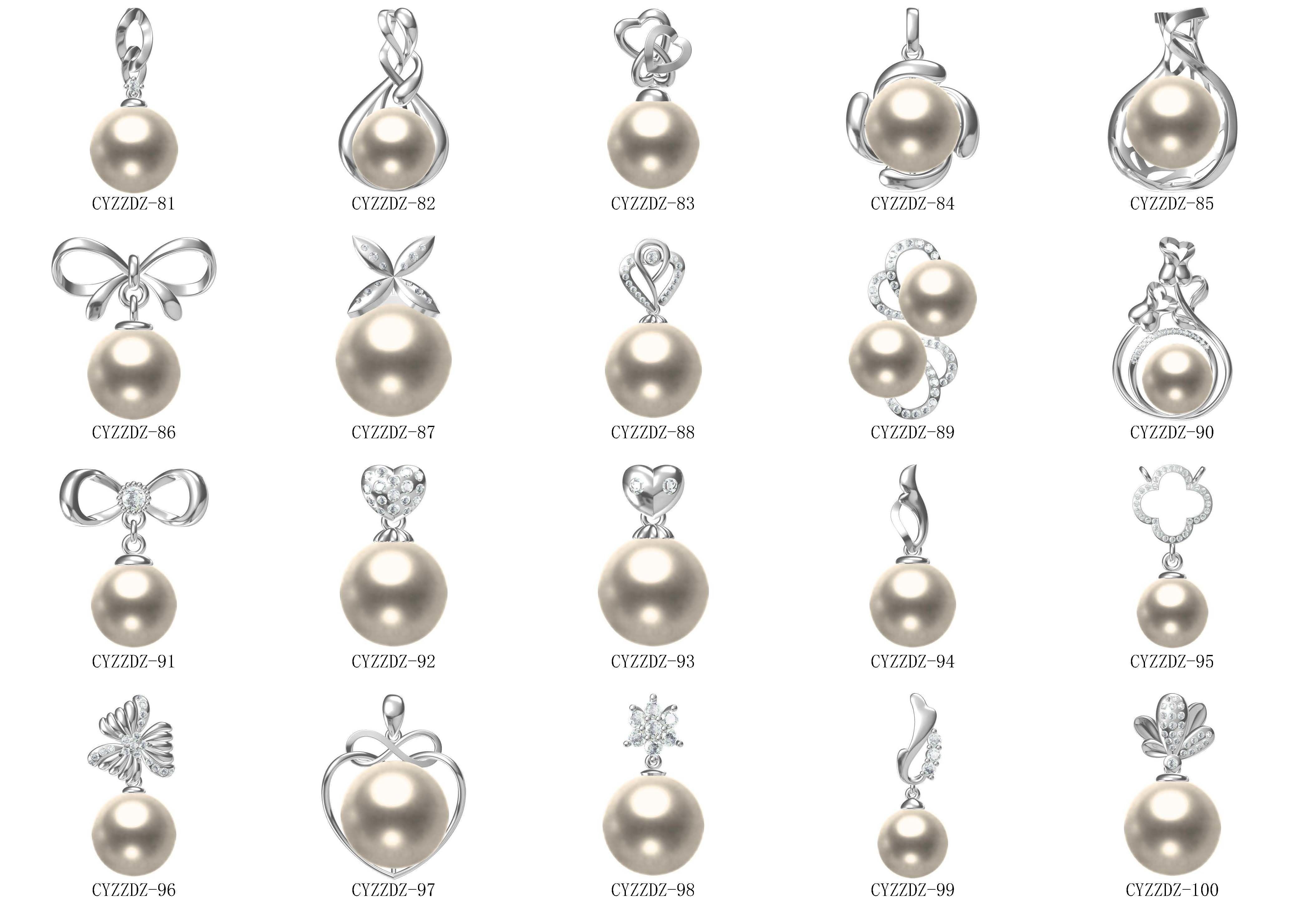 200 Pearl Pendant Jewelry Bulk Collection 3D print model 3D print model_4