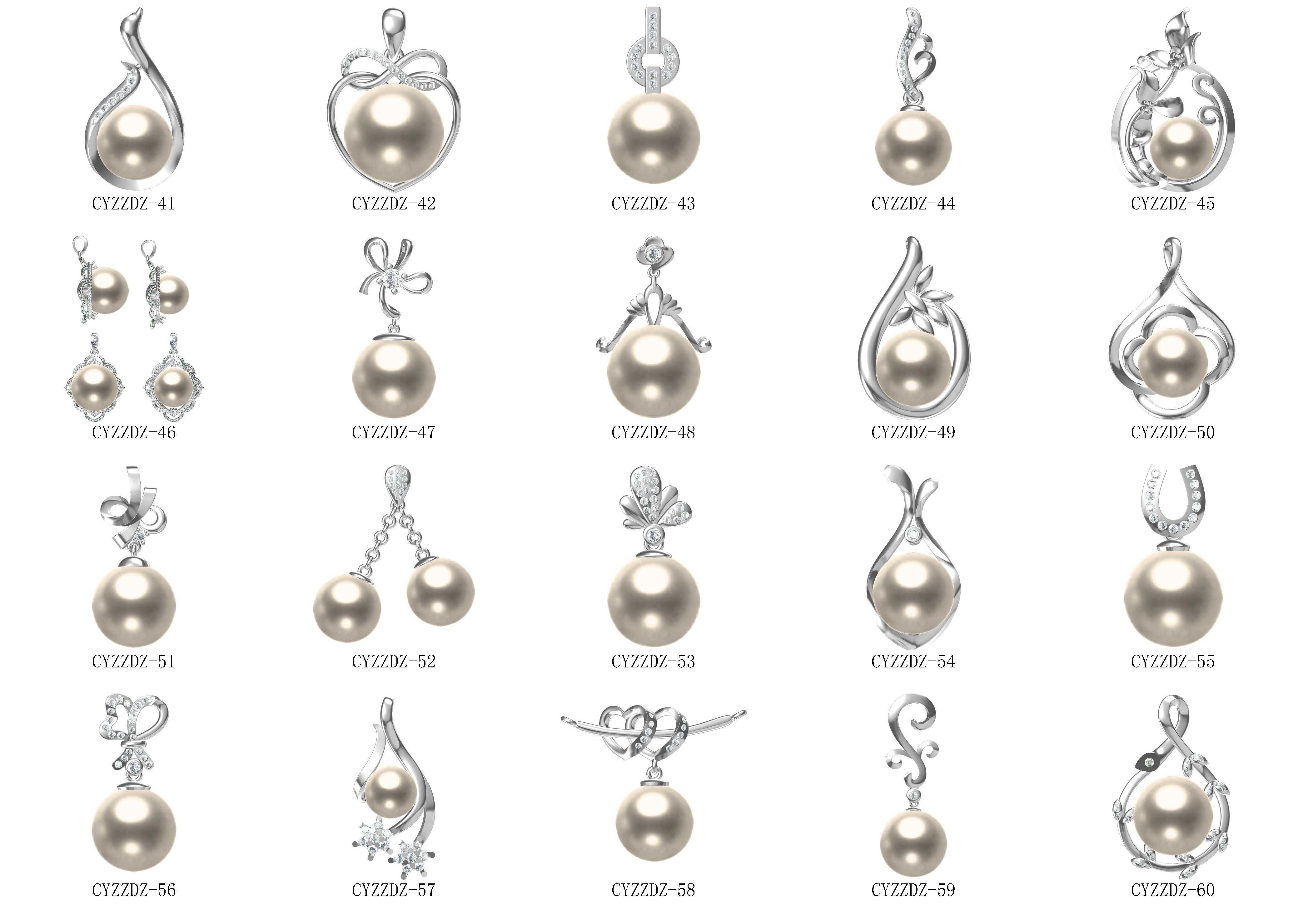 200 Pearl Pendant Jewelry Bulk Collection 3D print model 3D print model_2