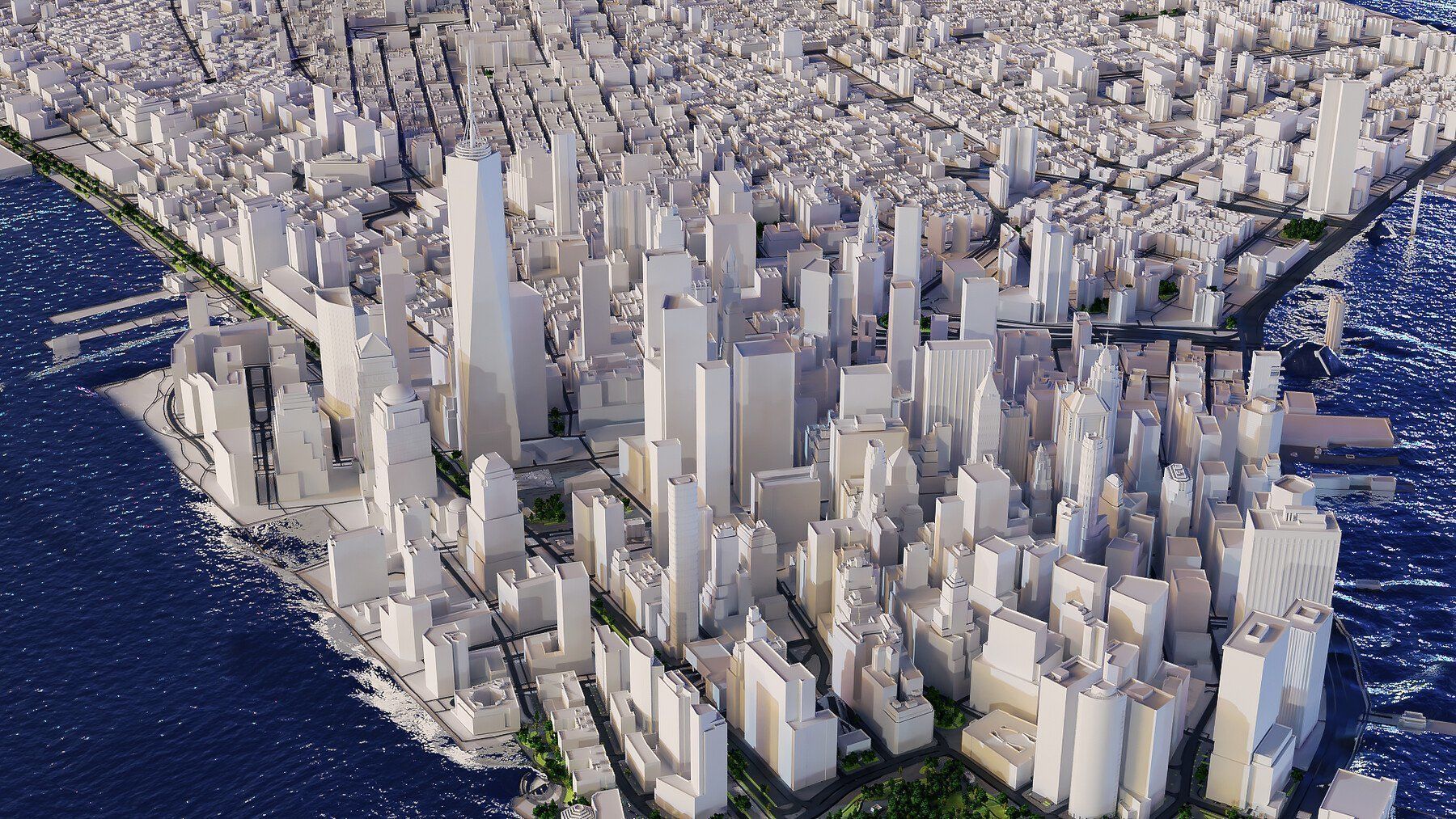 New York Low poly Low-poly 3D model_1