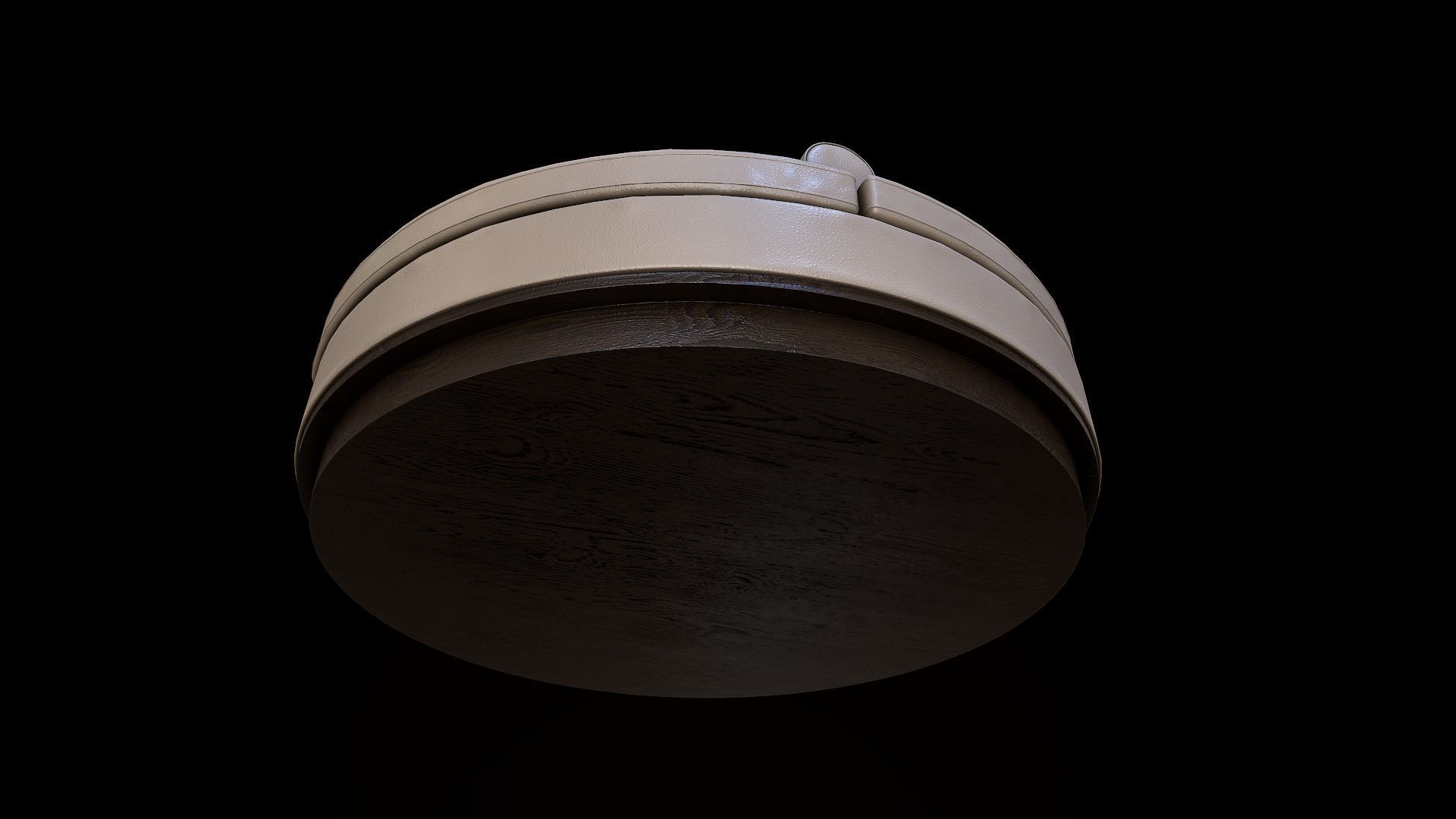 Luxurious Round Seat Low-poly 3D model_3