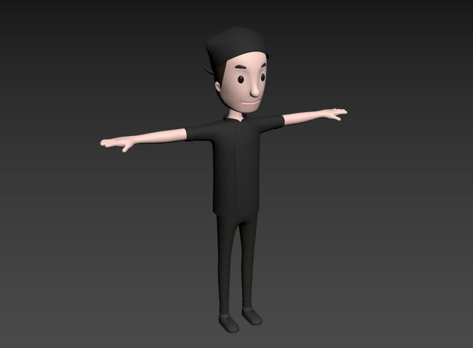 CartoonMan033 Chef 3D model_8