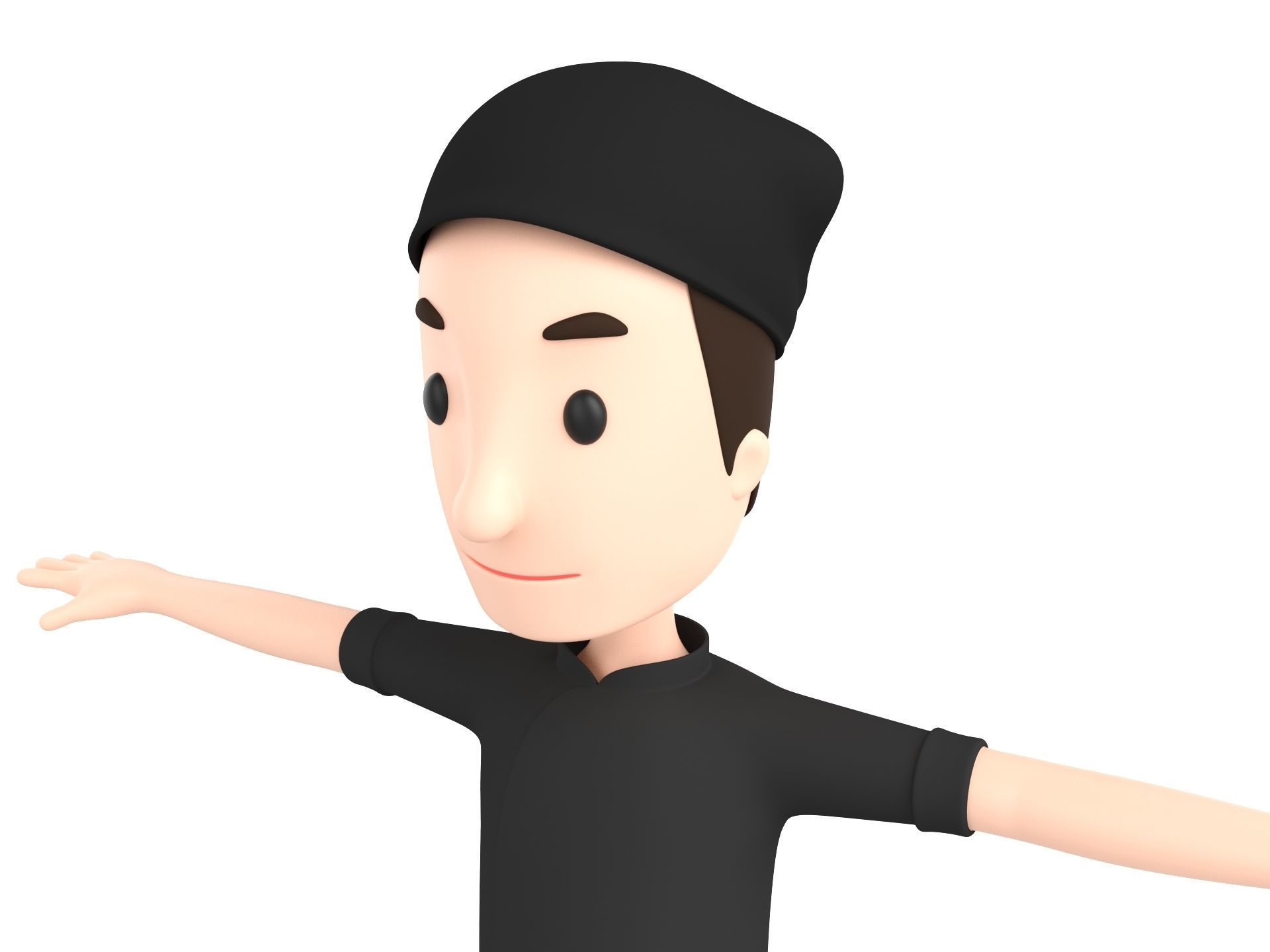 CartoonMan033 Chef 3D model_4