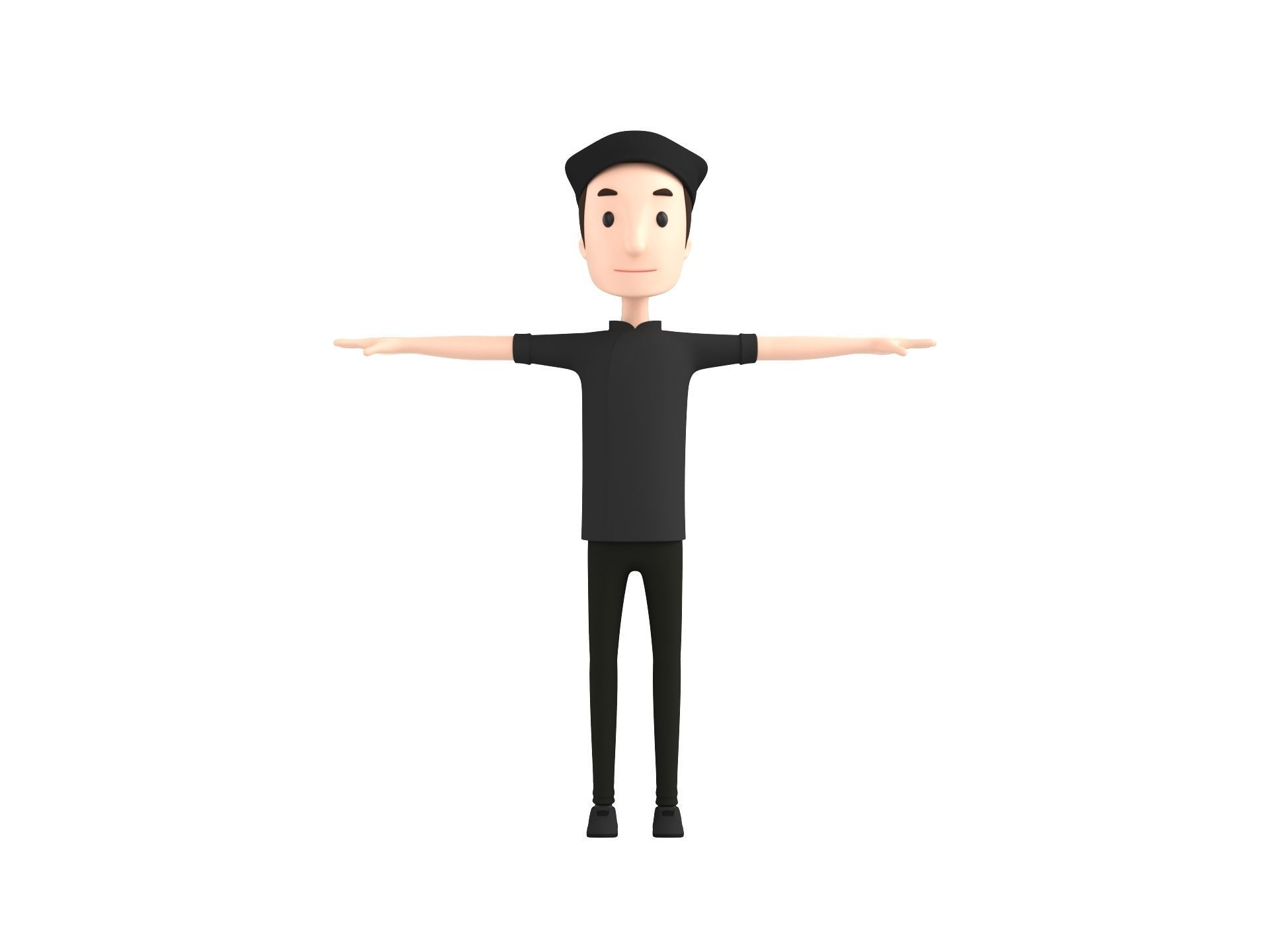 CartoonMan033 Chef 3D model_1