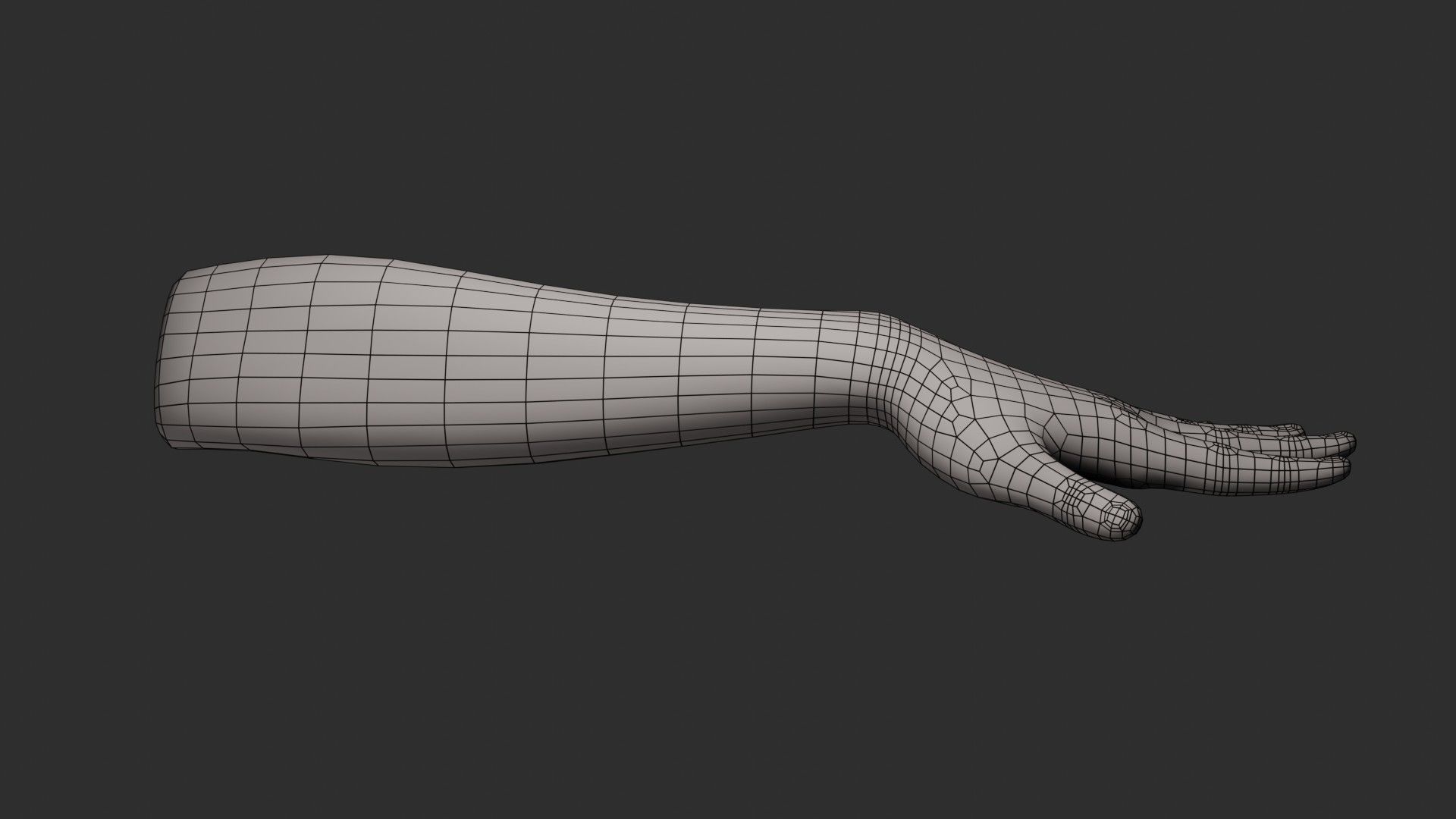 Female Left Hand Rigged Low-poly 3D model_23