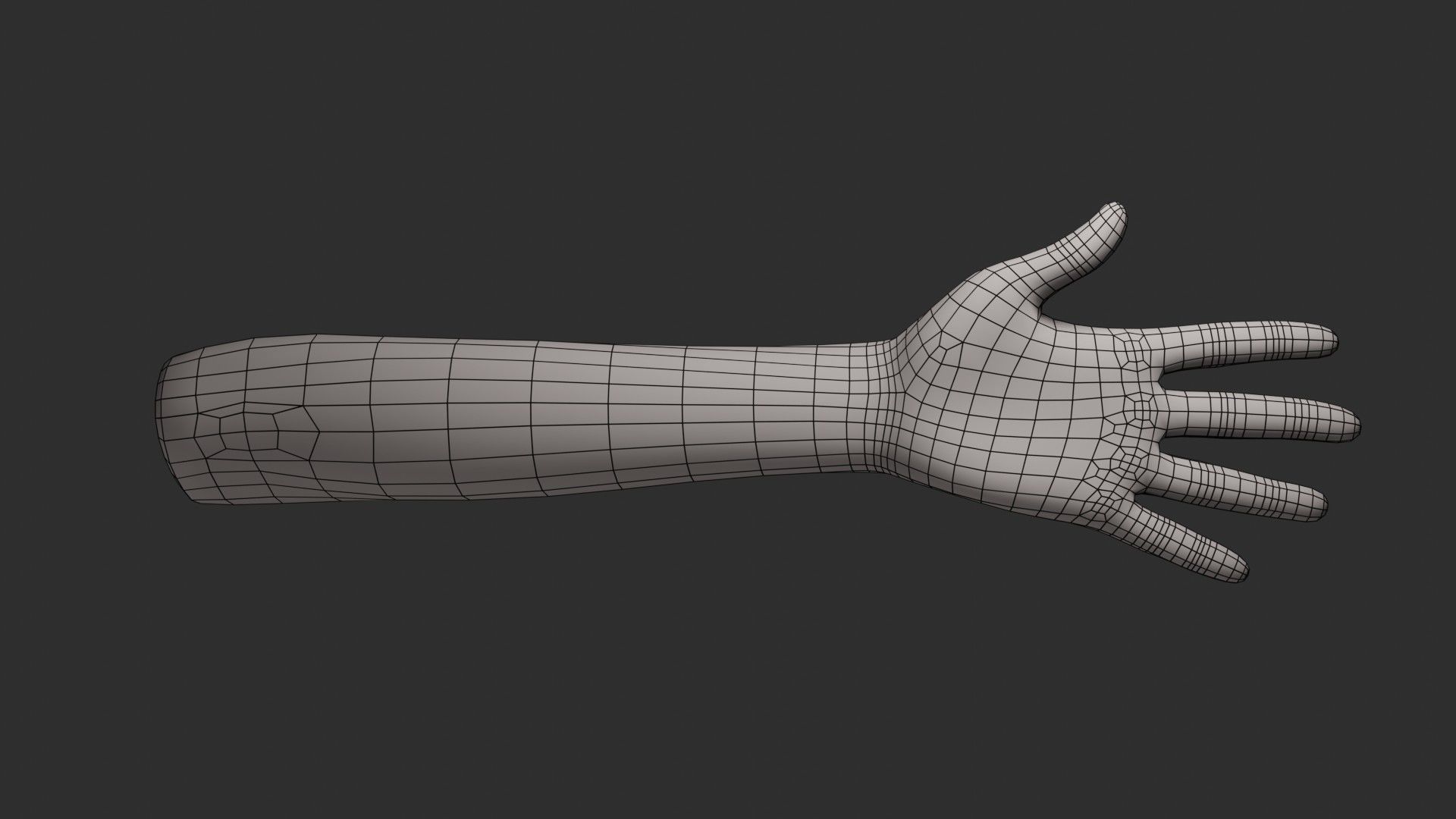 Female Left Hand Rigged Low-poly 3D model_19