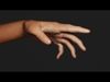 Female Left Hand Rigged Low-poly 3D model_1