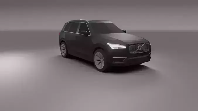 Volvo xc90 SUV low poly 3D model