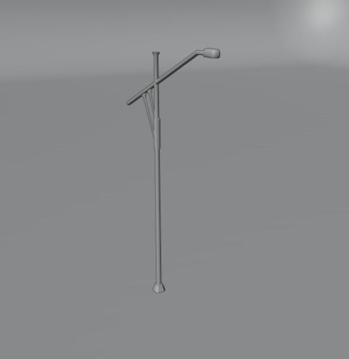 Road light Low-poly 3D model_3