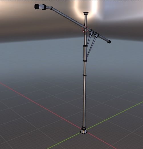 Road light Low-poly 3D model_4