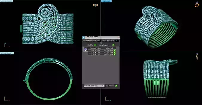 bracelet ring with measurements