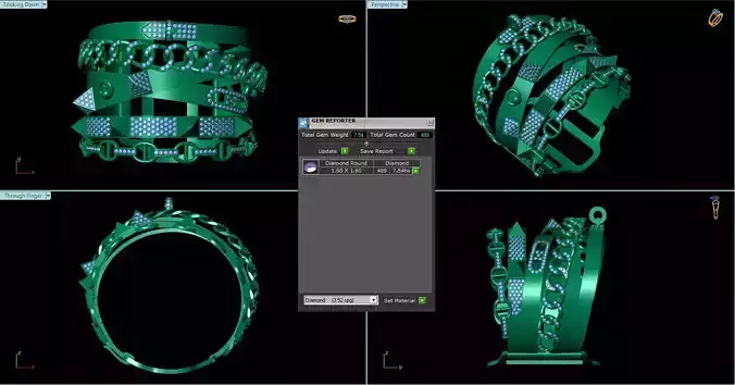 bracelet ring with measurements