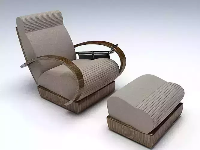 Armchair lounge chair and ottoman