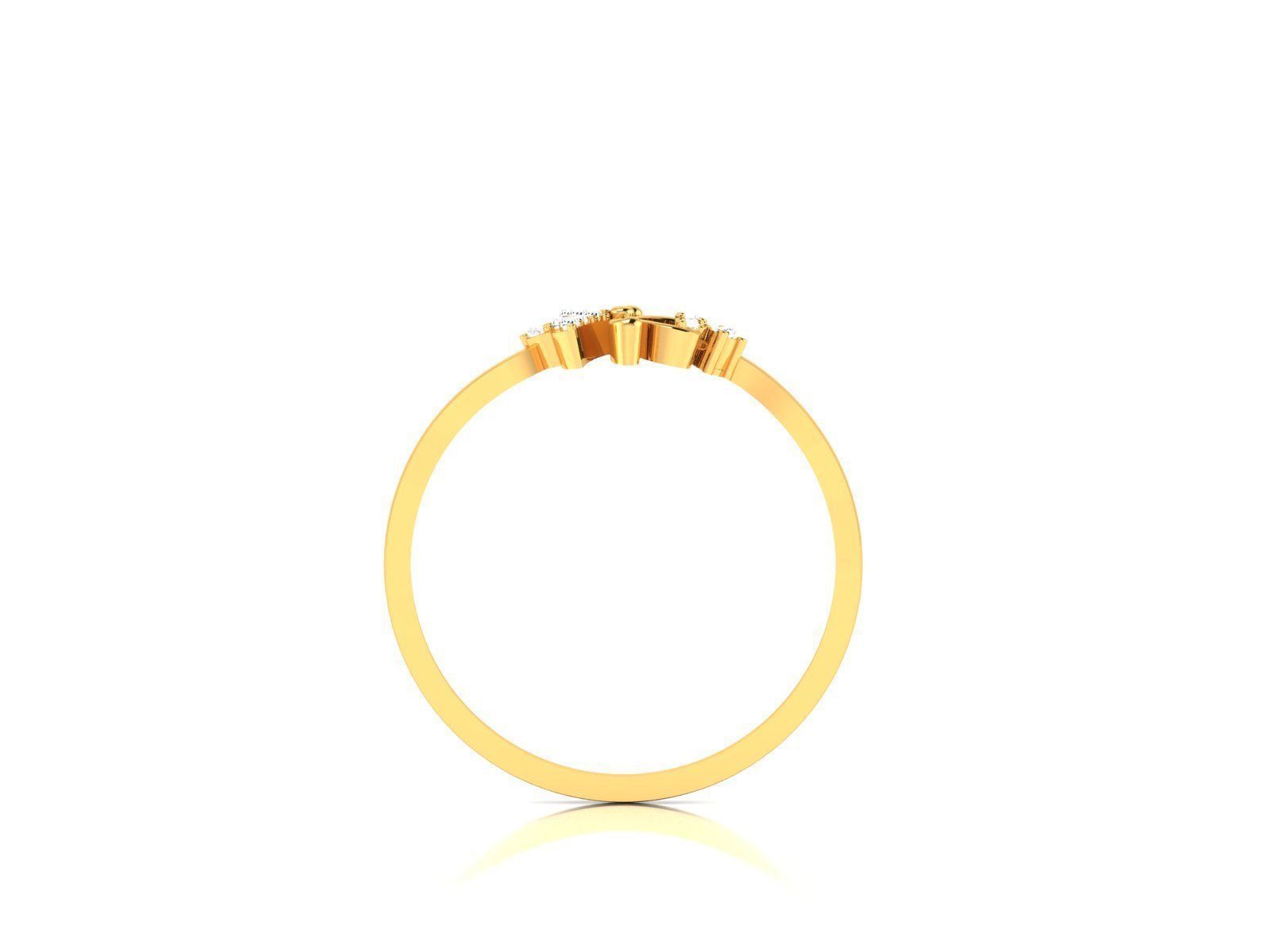 Ring-6007 gold ring with diamonds 3D print model_5