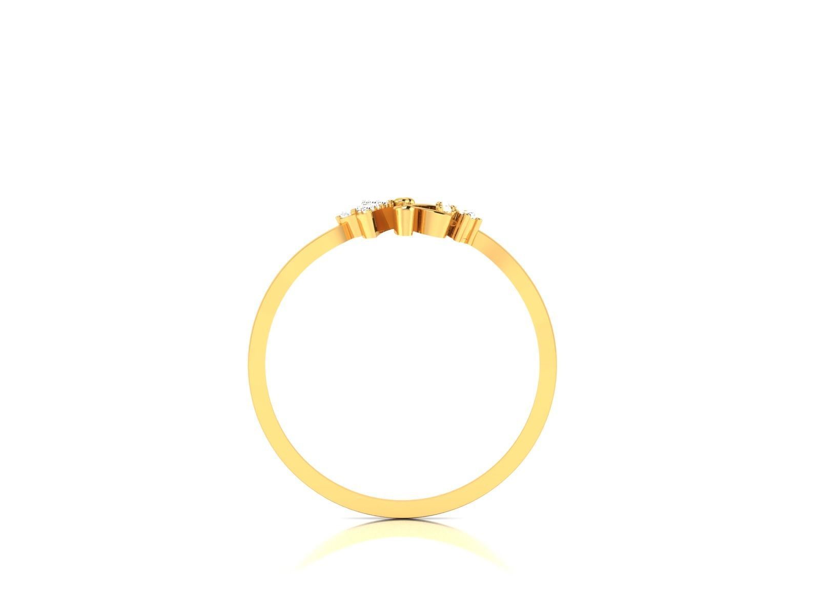 Ring-6007 gold ring with diamonds 3D print model_6