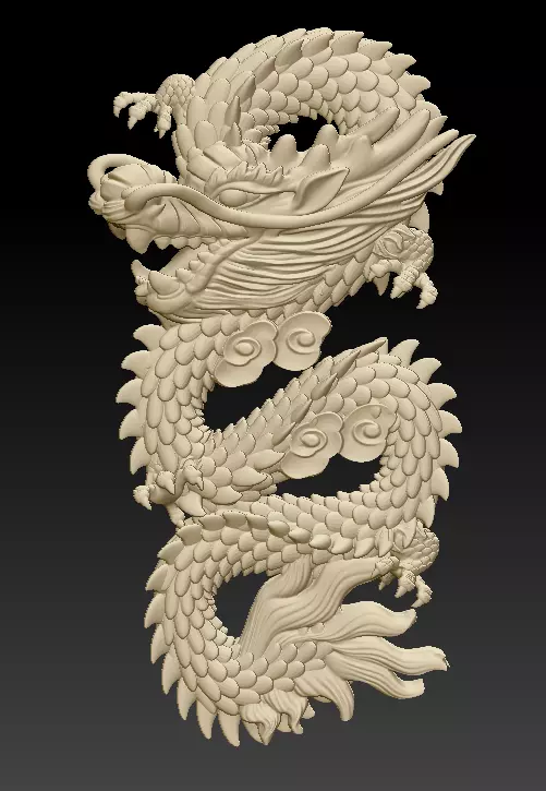 dragon pendant  3D print model_0