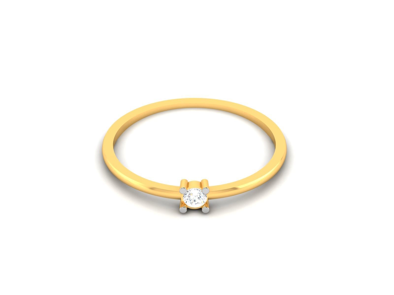 Ring-5978 diamond solitaire ring gold 3D print model_8