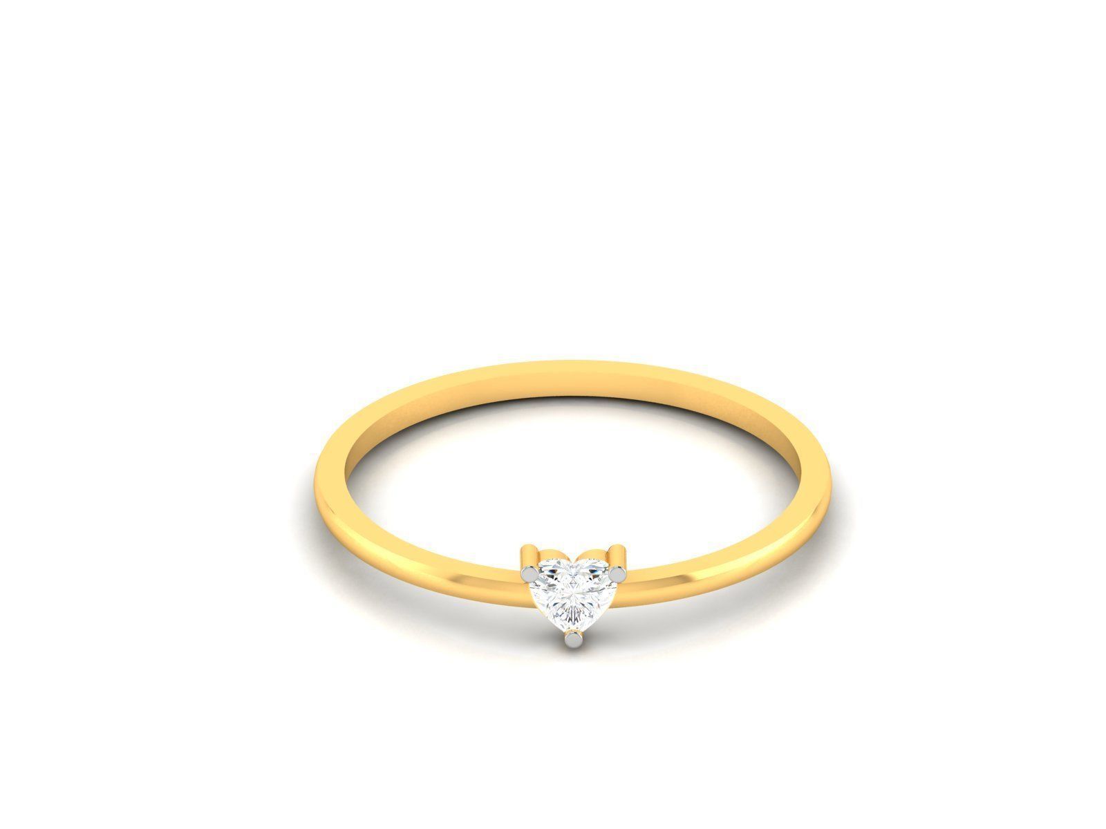 Ring-5973 heart shaped diamond ring 3D print model_7