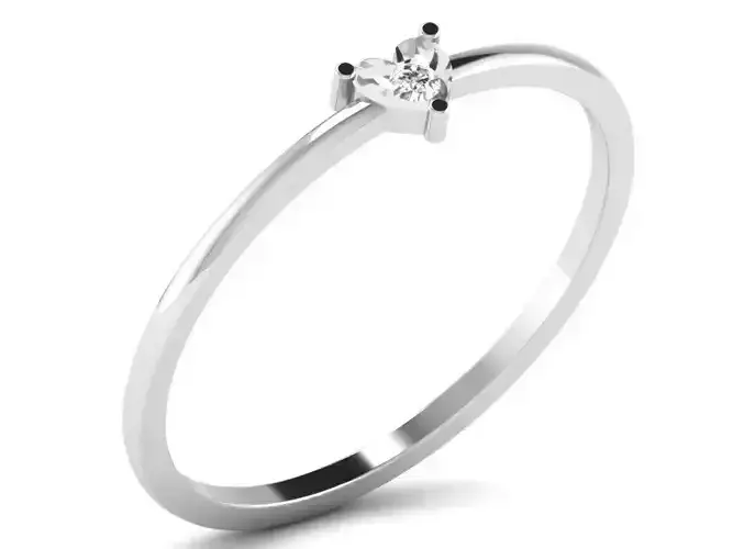 Ring-5973 heart shaped diamond ring
