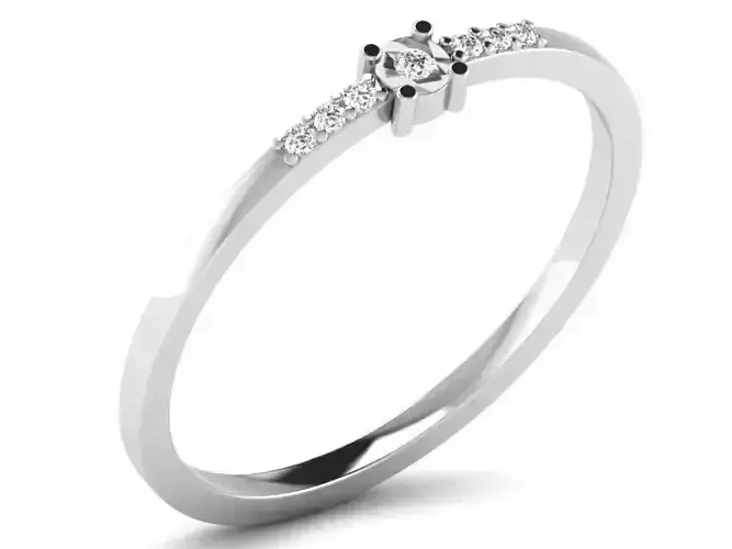 Ring-5972 gold ring with ruby stone and diamonds