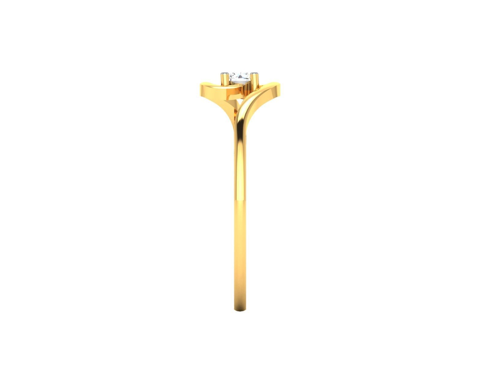 Ring-5969 solitaire diamond ring gold 3D print model_6