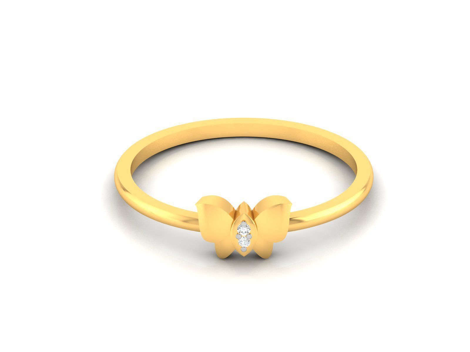 Ring-5964 gold ring with diamond 3D print model_7