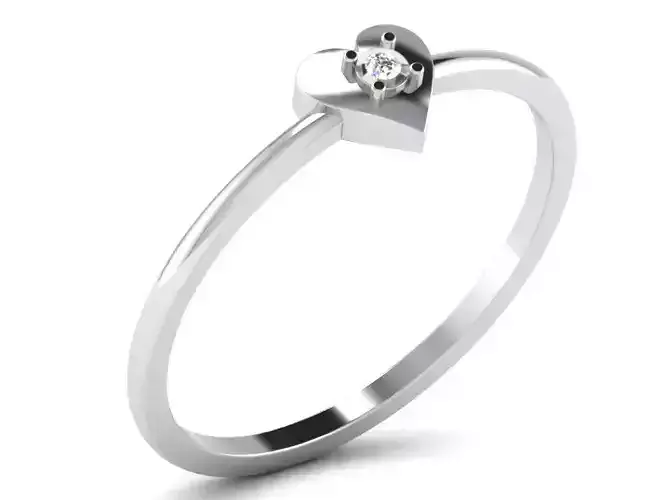 Ring-5963 gold stud earring with diamond in middle