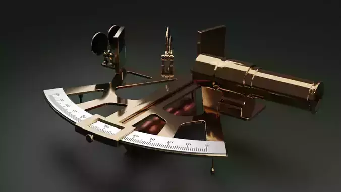Nautical Sextant 3D model