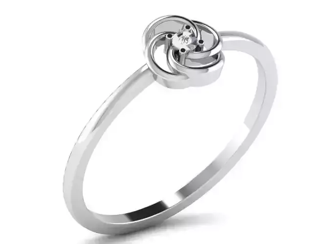 Ring-5958 gold ring with ruby stone 3D print model