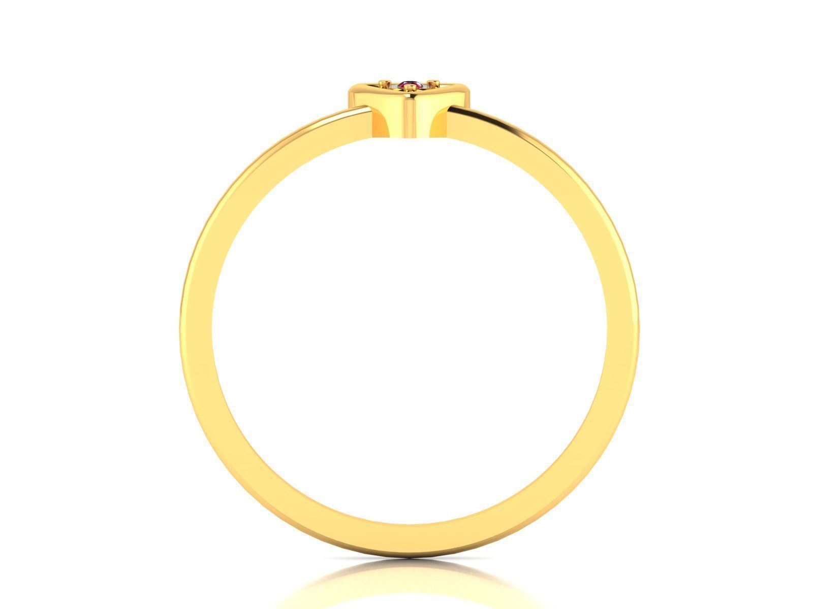 Ring-5956 triangular diamond ring 3D print model_4