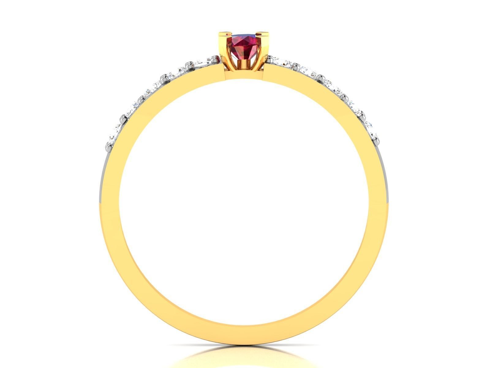 Ring-5953 ruby and diamond ring 3D print model_2