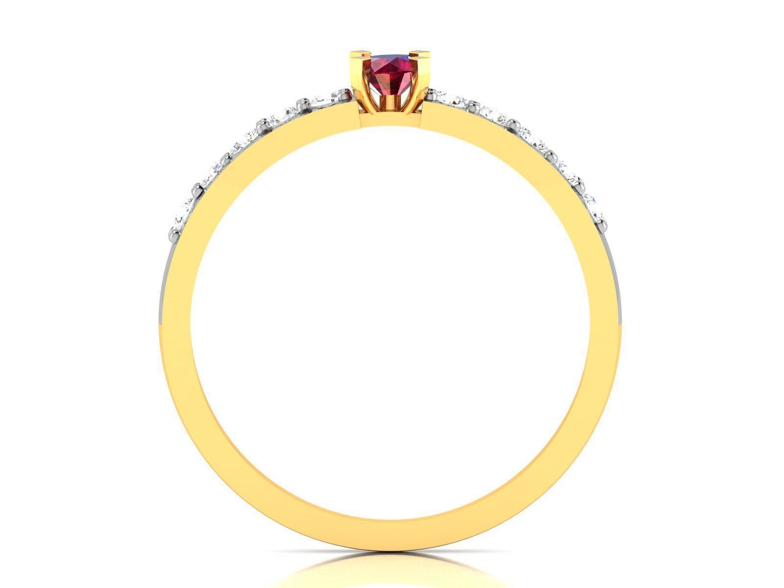 Ring-5953 ruby and diamond ring 3D print model_1
