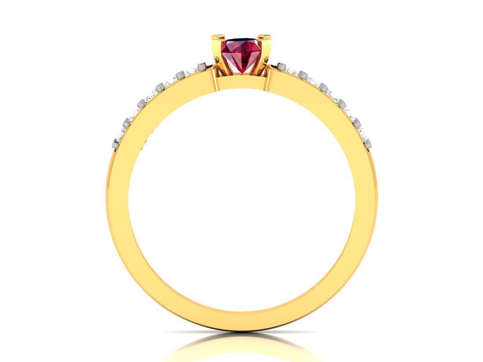 Ring-5948 ruby and diamond engagement ring 3D print model_4