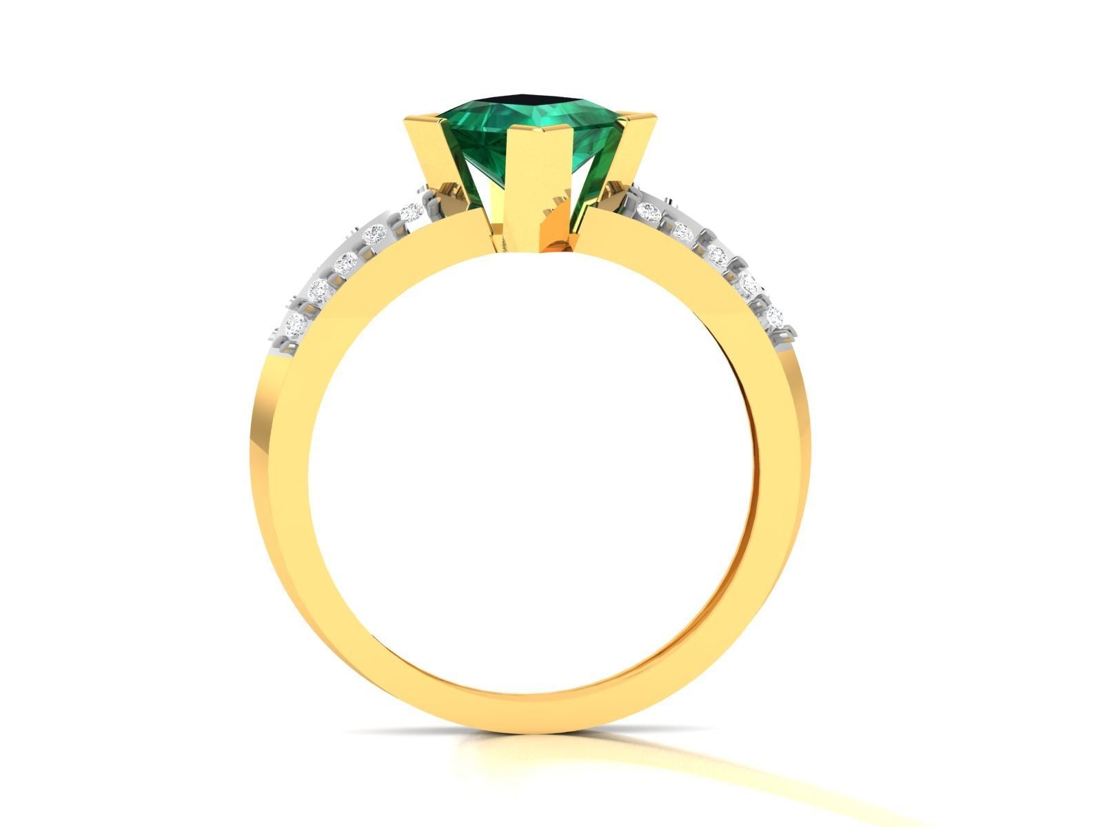 Ring-5944 diamond engagement ring gold 3D print model_6