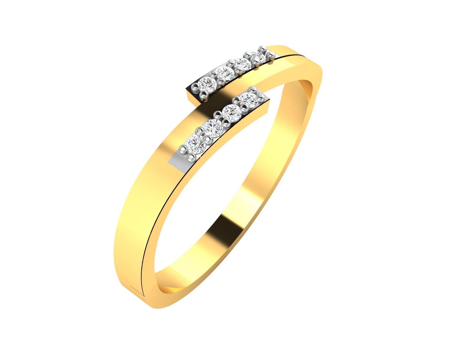 Ring-5893 diamond ring gold 3D print model_1