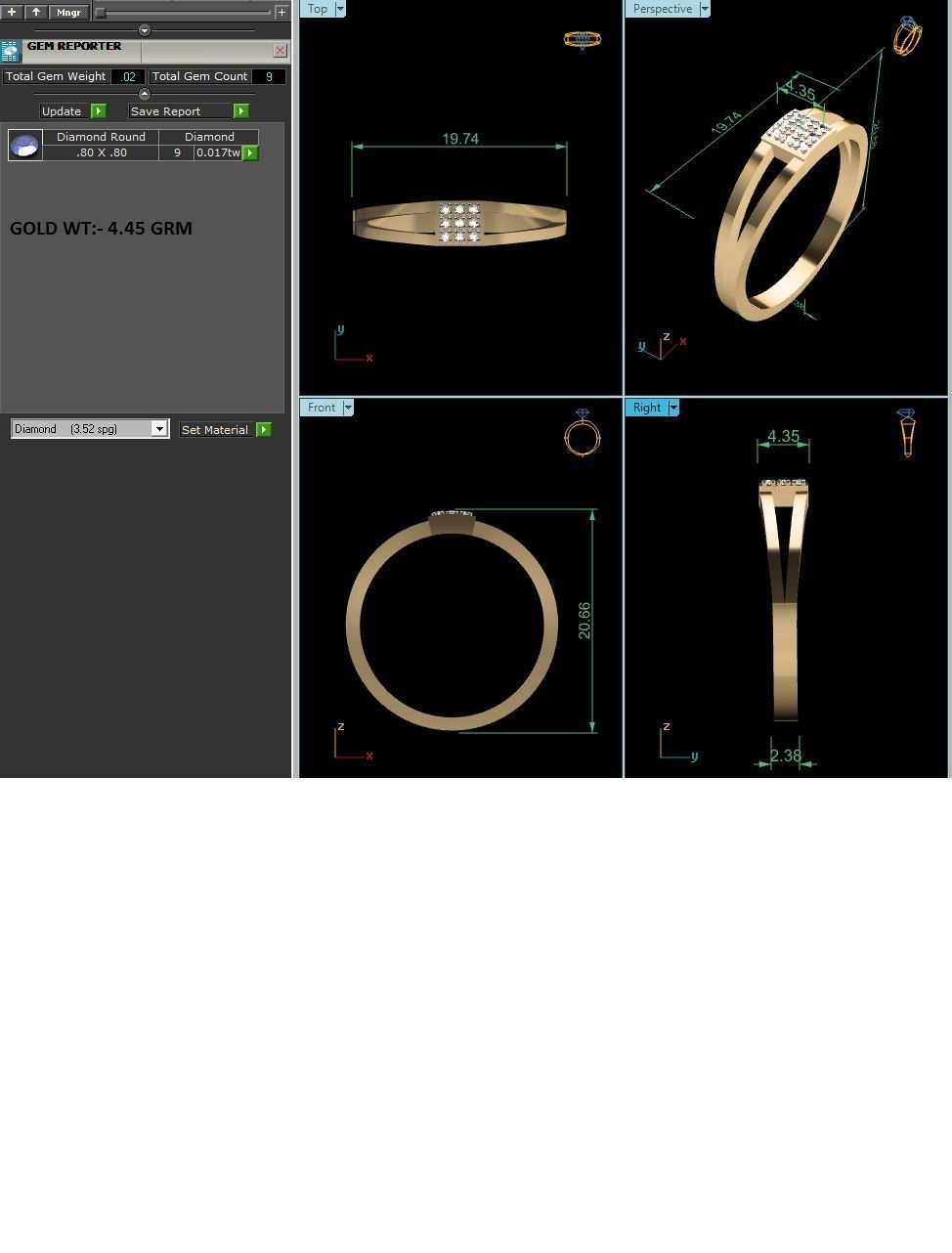 Ring-5891 gold diamond ring 3D print model_9