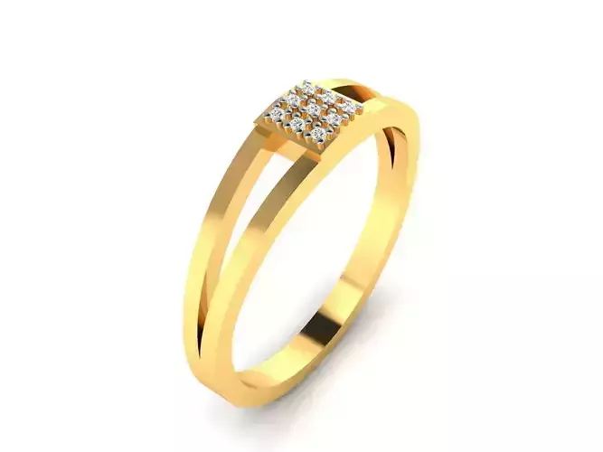 Ring-5891 gold diamond ring 3D print model