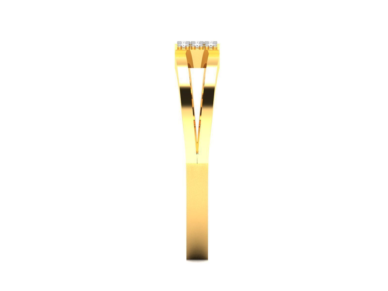 Ring-5891 gold diamond ring 3D print model_4