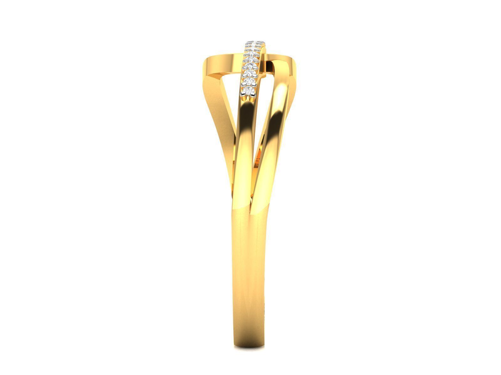Ring-5877 gold ring with diamonds 3D print model_4