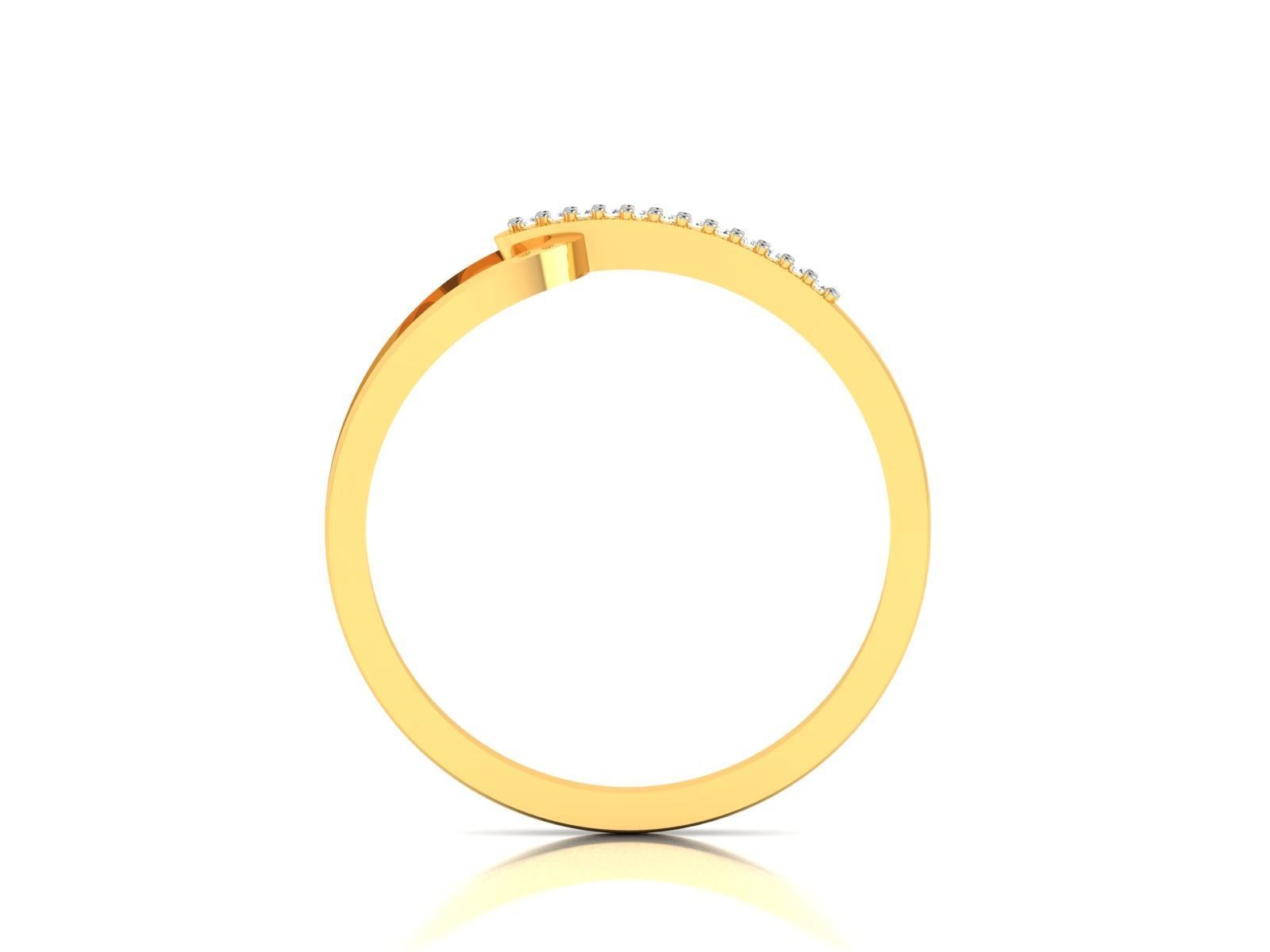 Ring-5877 gold ring with diamonds 3D print model_3