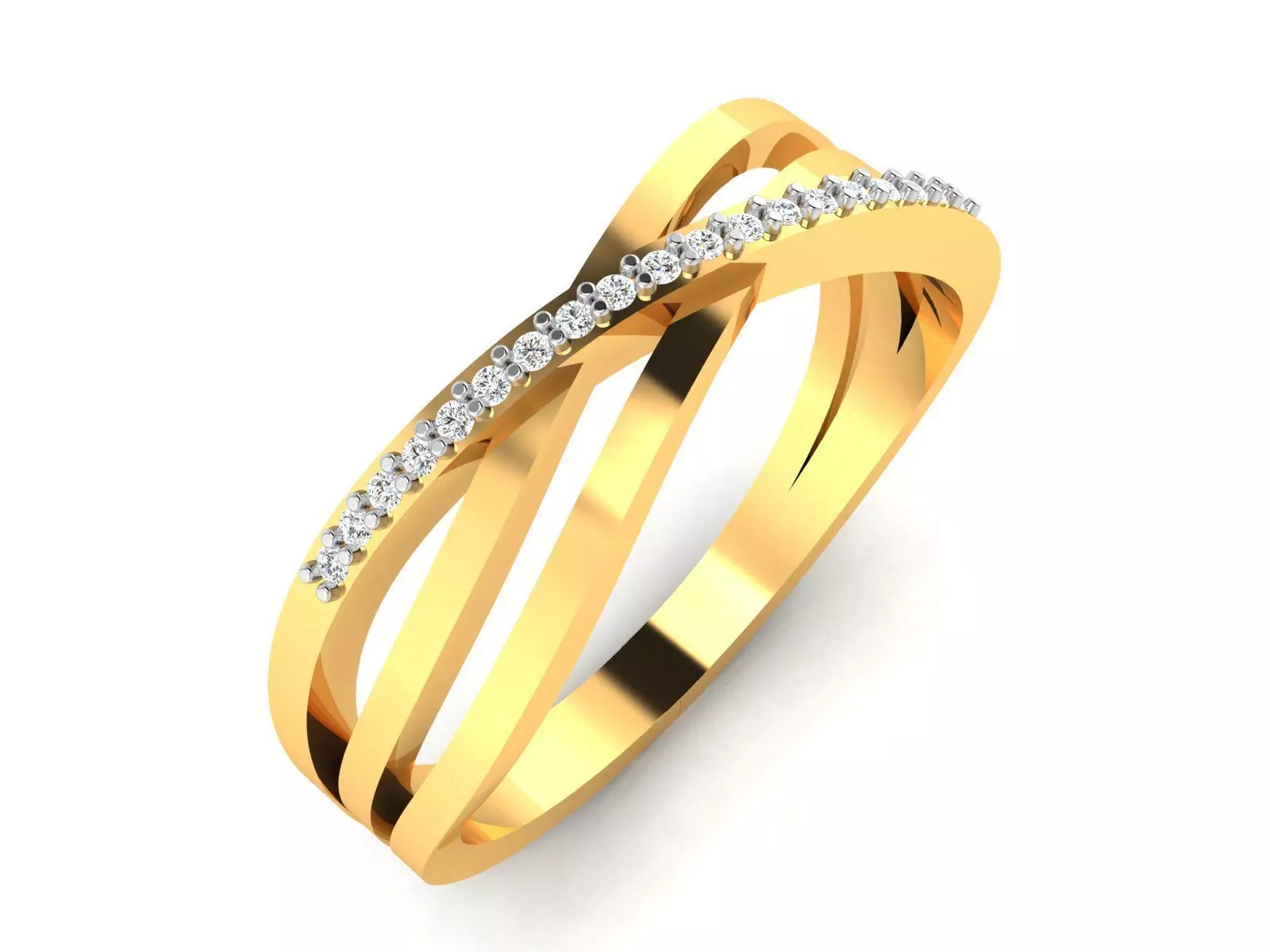 Ring-5871 diamond ring gold 3D print model_0