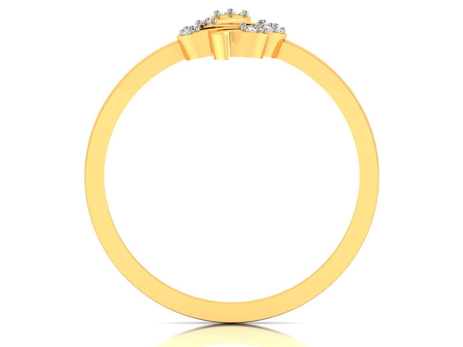 Ring-5868 gold ring with diamonds 3D print model_3