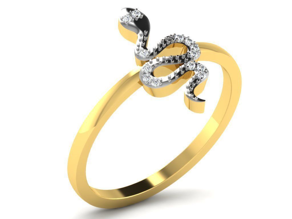 Ring-5868 gold ring with diamonds 3D print model_8